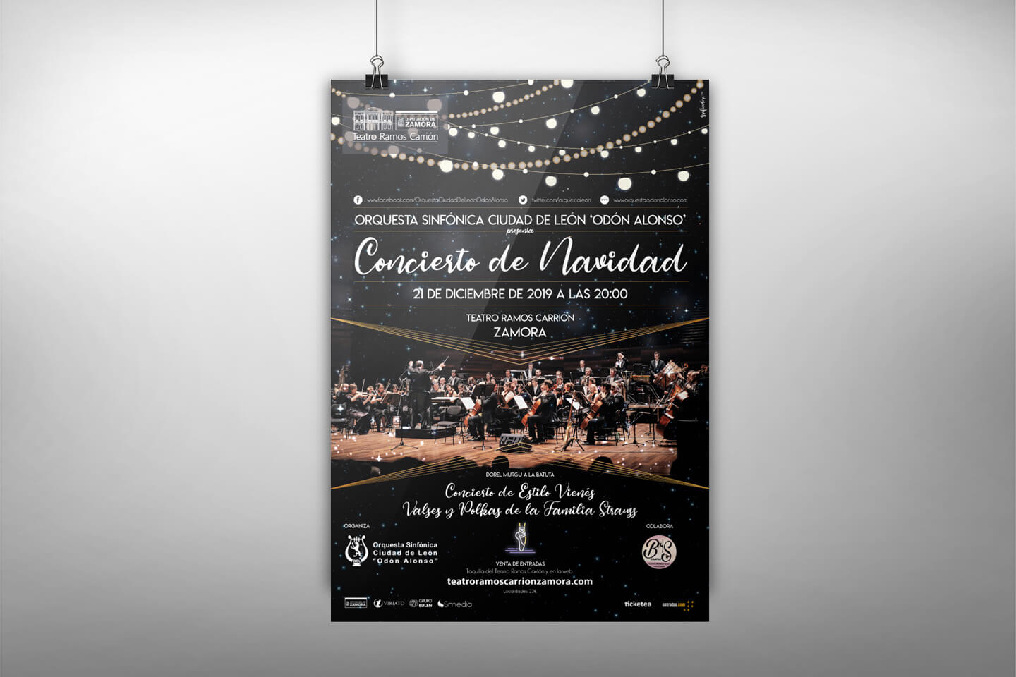 Diseño de cartel para concierto de navidad