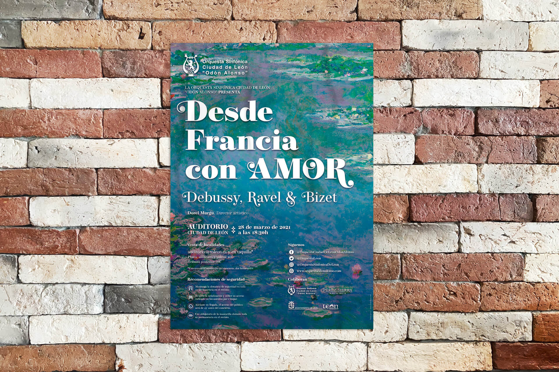 Cartel para concierto de música impresionista