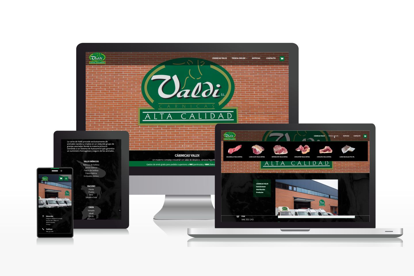 Diseño de tienda online para empresa de productos cárnicos